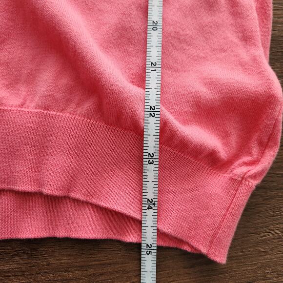 JOHN SMEDLEY Sea Island Cotton Polo Shirt M Pink Designer Knit - Picture 8 of 10